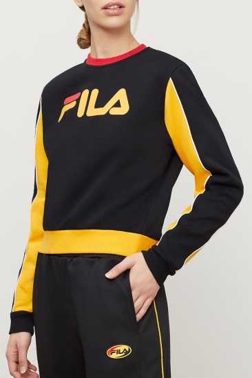 Fila Femme Nuria Colorblock Sweat Blk/Gfus/Cred Fila France RDT-562489